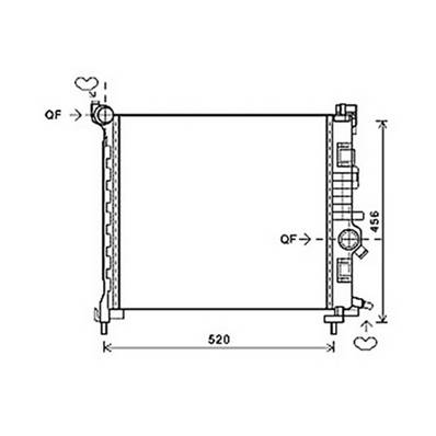 Radiateur de refroidissement moteur pour OPEL MERIVA B ph.1 2010-2013, OEM: 1300309, Neuf