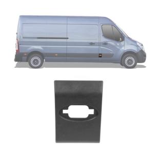 Moulure bouchon montant latérale centrale droite pour RENAULT MASTER III phase 3, depuis 2019, trou feu clignotant, Noire, Neuve