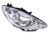 Phare Optique avant droit pour PEUGEOT 1007, 2005-2010, fond chrom, H4, Neuf