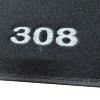 Kit 4 Tapis de sol Auto pour PEUGEOT 308 de 2007 à 2013, avec sigle 308, moquette noire, avec CLIPS, Neuf