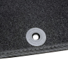 Kit 2 Tapis de sol Auto pour PEUGEOT PARTNER VP/FOURGON II, 2008-2018 (B9), avec sigle PARTNER, moquette noire et clips, Neuf