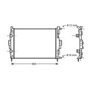 Radiateur de refroidissement moteur pour RENAULT SCENIC II ph.1 2003-2006, OEM: 8200115542, Neuf