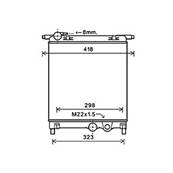 Radiateur de refroidissement moteur pour SEAT MII depuis 2012, OEM: 1S0121253P, Neuf
