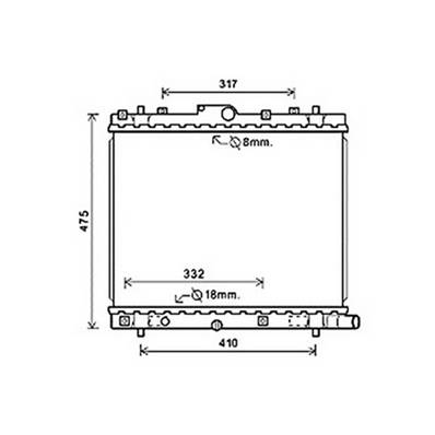 Radiateur de refroidissement moteur pour SUZUKI SWIFT II ph.1 2010-2013, OEM: 1770068L50, Neuf