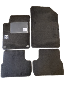 Kit 4 Tapis de sol Auto pour CITROEN DS3 de 2010-2016, avec sigle DS3, moquette noire et clips, Neuf