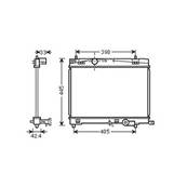 Radiateur de refroidissement moteur pour TOYOTA YARIS II ph.1 2005-2009, OEM: 164000Y010, Neuf