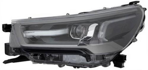 Phare gauche pour TOYOTA HILUX depuis 2020, LED, WY21W, avec moteur, bord noir, Neuf