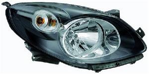 Phare Optique avant droit pour RENAULT TWINGO II phase 1, 2007-2011, H4, fond noir, Neuf