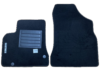 Kit 2 Tapis de sol Auto pour PEUGEOT PARTNER VP/FOURGON II, 2008-2018 (B9), avec sigle PARTNER, moquette noire et clips, Neuf