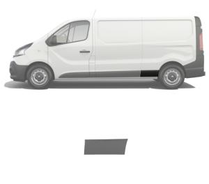 Moulure baguette latérale sur aile arrière gauche pour RENAULT TRAFIC III phase 1 2014-2019, châssis long, Neuve à peindre