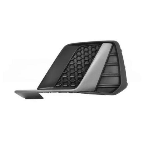 Grille droite pare-chocs avant pour AUDI A1 II depuis 2018, avec moulure argentée, sans siège antibrouillard, ni sièges radar, Mod. S-LINE, noire, Neuve