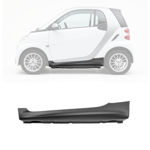 Moulure porte avant gauche pour SMART FORTWO, 2007-2011, noire, baguette, Neuve