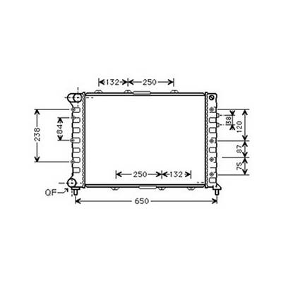 Radiateur de refroidissement moteur pour ALFA ROMEO 156 ph.2 2003-2005, OEM: 60619881, Neuf