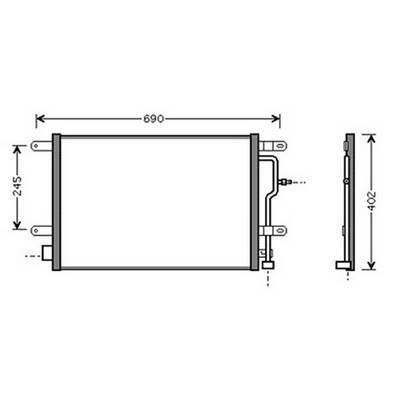 Condenseur de Climatisation pour AUDI A6 II ph.2 2001-2004, OEM: 8E0260401A, Neuf