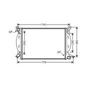 Radiateur de refroidissement moteur pour AUDI A4 II 2000-2004, OEM: 8E0121251J, Neuf