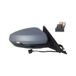 Rétroviseur droit pour AUDI A1 II depuis 2018, électrique, dégivrant, rabattable, convexe, coque à peindre, avec clignotant, mémoire, câblage 12 PIN, Neuf