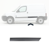Moulure baguette latérale sur porte ou montant arrière gauche pour PEUGEOT PARTNER I phase 1, 1996-2002, Noire, Neuve