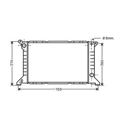 Radiateur de refroidissement moteur pour FORD TRANSIT Mk5 1994-2000, OEM: 1671828, Neuf