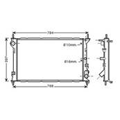 Radiateur de refroidissement moteur pour FORD TOURNEO CONNECT I ph.1 2002-2006, OEM: 2T148005FA, Neuf