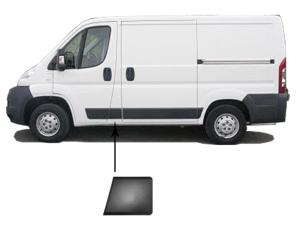 Moulure montant porte avant gauche pour FIAT DUCATO III phase 1, 2006-2014, 23cm, noire, Neuve