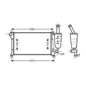 Radiateur de refroidissement moteur pour FIAT PANDA II ph.1 2003-2012, OEM: 51773189, Neuf