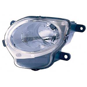 Phare Optique avant gauche pour ABARTH 500, 595-695 de 2008 à 2015, H1, (inférieur), feu de jour diurne, Neuf