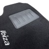 Kit 4 Tapis de sol Auto pour SEAT IBIZA de 2002 à 2008 (6L), sigle IBIZA, avec CLIPS, Neuf