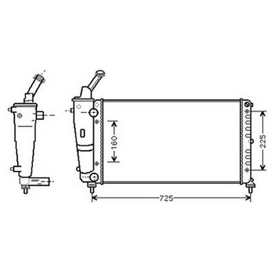Radiateur de refroidissement moteur pour LANCIA Y ph.1 1996-2003, OEM: 46763325, Neuf