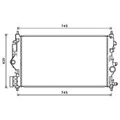 Radiateur de refroidissement moteur pour OPEL ASTRA J 2012-2016, OEM: 1300346, Neuf