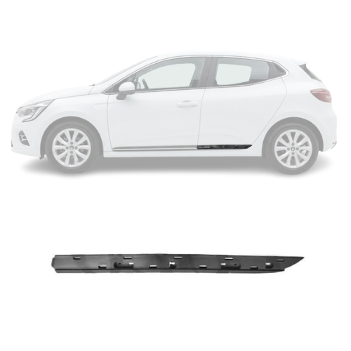 Moulure porte arrière gauche pour RENAULT CLIO V phase 1, 2019-2023, trous profil, noire, baguette Neuve