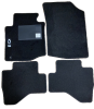 Kit 4 Tapis de sol Auto pour CITROEN C1 de 2005 à 2014, avec sigle C1, moquette noire et clips, Neuf