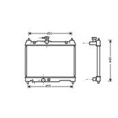 Radiateur de refroidissement moteur pour TOYOTA YARIS I ph.2 2003-2005, OEM: 164000J010, Neuf