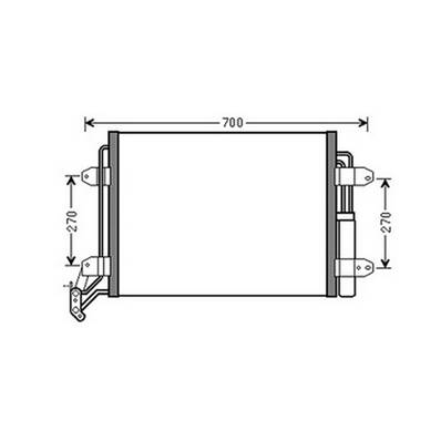 Condenseur de Climatisation pour VOLKSWAGEN TIGUAN I ph.1 2007-2011, OEM: 5N0820411E, Neuf