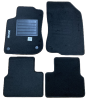 Kit 4 Tapis de sol Auto pour PEUGEOT 2008 I phase 1. 2013-2016, avec sigle 2008, moquette noire et clips, Neuf