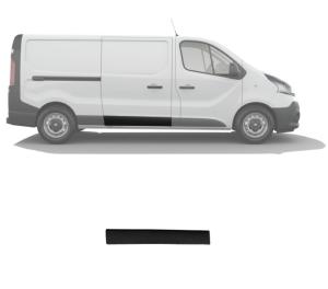 Moulure baguette centrale sur porte latérale droite pour RENAULT TRAFIC III phase 1 2014-2019, Noire, Neuve