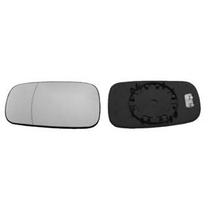 Miroir Glace rétroviseur gauche pour RENAULT SCENIC II phase 1, 2003-2006, asphérique, à clipser