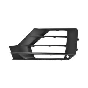 Grille gauche pare-chocs avant pour AUDI Q2 phase 1 2016-2020, noire, sans emplacement antibrouillard, avec moulure noire brillante, avec trou PDC, Neuve