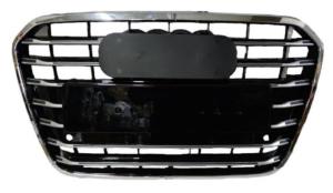 Grille centrale avant pour AUDI A6 IV ph. 2, 2014-2018, chromée noir, Neuf