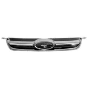 Grille calandre de radiateur pour FORD C-MAX 2010-2015, noire brillante, moulure chromée, Neuve