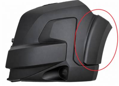 Crosse avant gauche pour PEUGEOT BOXER III phase 1 depuis 01/2024, noire, sans antibrouillard, pour modèles avec élargisseurs d’aile, Neuve