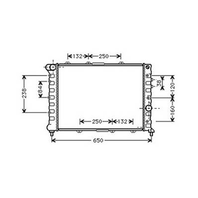 Radiateur de refroidissement moteur pour ALFA ROMEO 156 ph.1 1997-2003, OEM: 50501508, Neuf