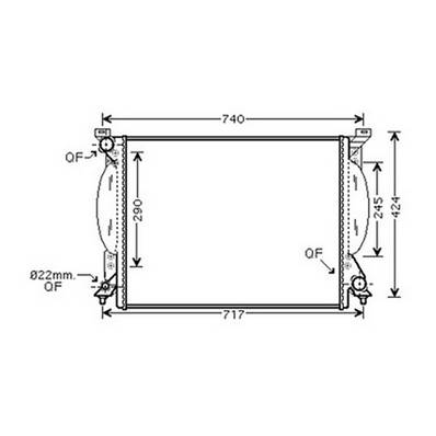 Radiateur de refroidissement moteur pour AUDI A4 III 2004-2007, OEM: 8E0121251C, Neuf