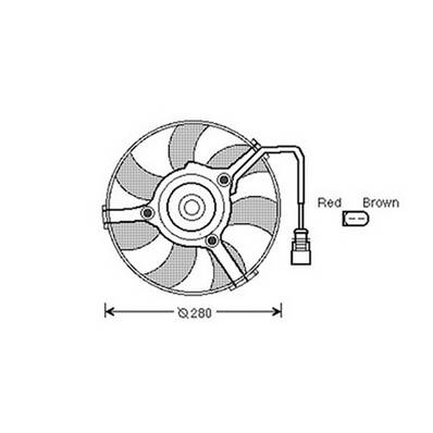 Ventilateur Radiateur moteur pour AUDI A6 II ph.1 1997-2001, OEM: 4D0959455C, Neuf