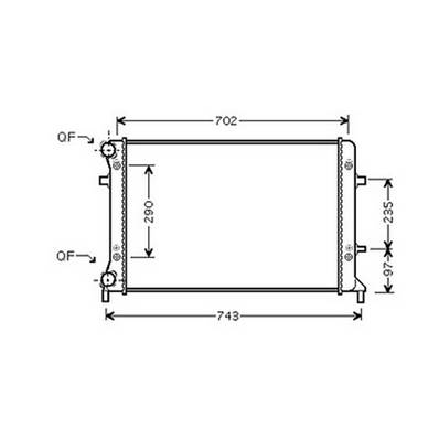 Radiateur de refroidissement moteur pour VOLKSWAGEN GOLF V 2003-2008, OEM: 5K0121251AB, Neuf