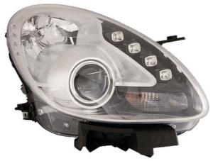 Phare Optique avant droit à LED pour ALFA ROMEO GIULIETTA de 2010 à 2016, H7+H1, fond chromé, Neuf