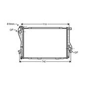 Radiateur de refroidissement moteur pour BMW Serie 5 E39 2000-2003, OEM: 17111436060, Neuf