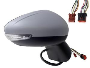 Rétroviseur droit pour CITROËN C3 AIRCROSS 2017-2021, électrique, rabattable électriquement, BLIS, sonde, feu de courtoisie, Neuf à peindre