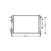 Radiateur de refroidissement moteur pour DACIA LOGAN I ph.2 2008-2012, OEM: 8200189288, Neuf