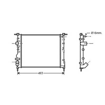 Radiateur de refroidissement moteur pour NISSAN KUBISTAR 2003-2010, OEM: 2140000QAV, Neuf