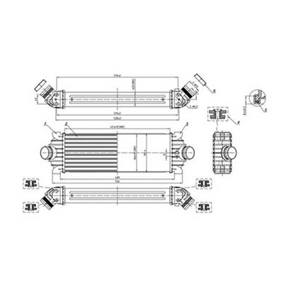 Intercooler pour FORD TRANSIT Mk8 ph.1 2014-2019, OEM: 1881207, Neuf